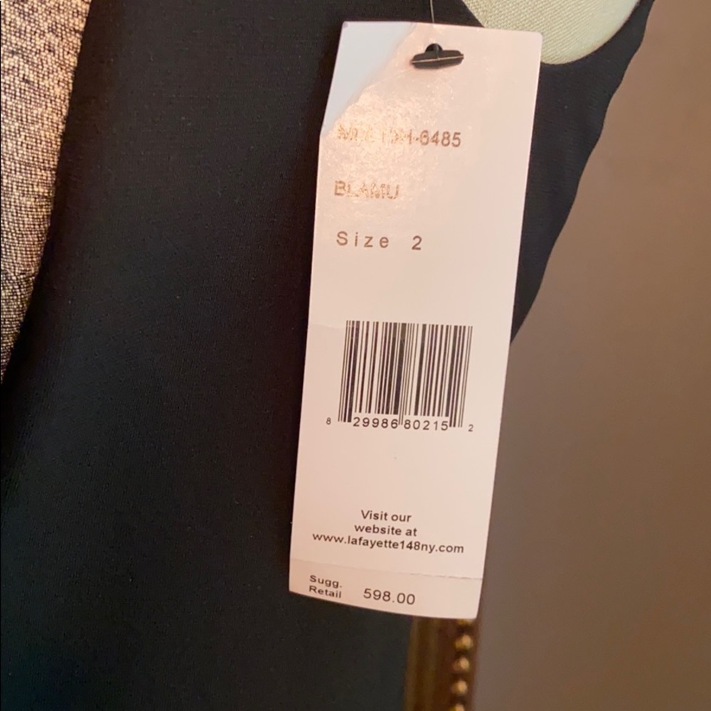 Lafayette 148 Sleeveless Mixed Media Dress, size 2 - Picture 2 of 7